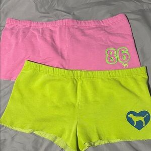 VS PINK vintage Pink and Green Shorts